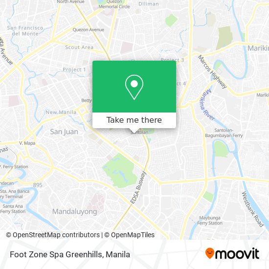 Foot Zone Spa Greenhills map