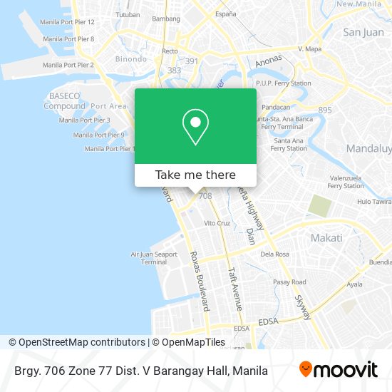 Brgy. 706 Zone 77 Dist. V Barangay Hall map