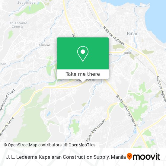 J. L. Ledesma Kapalaran Construction Supply map