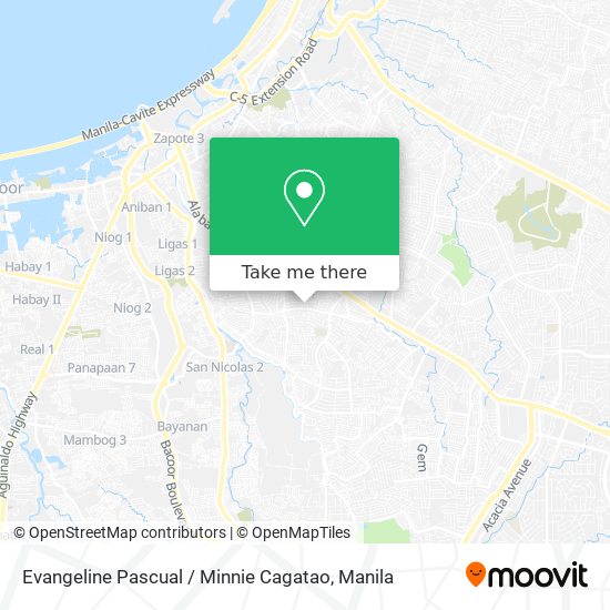 Evangeline Pascual / Minnie Cagatao map