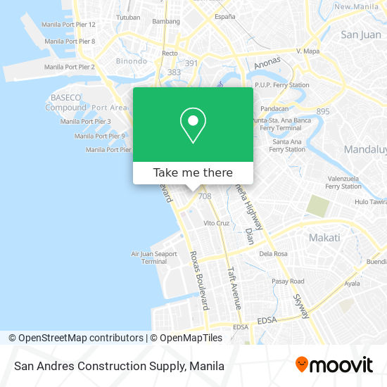 San Andres Construction Supply map