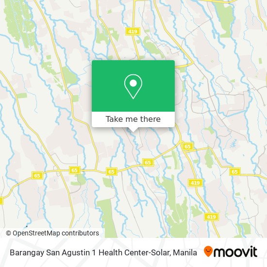Barangay San Agustin 1 Health Center-Solar map