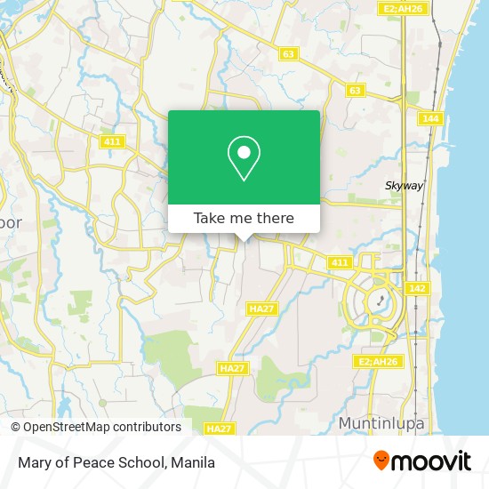 Mary of Peace School map