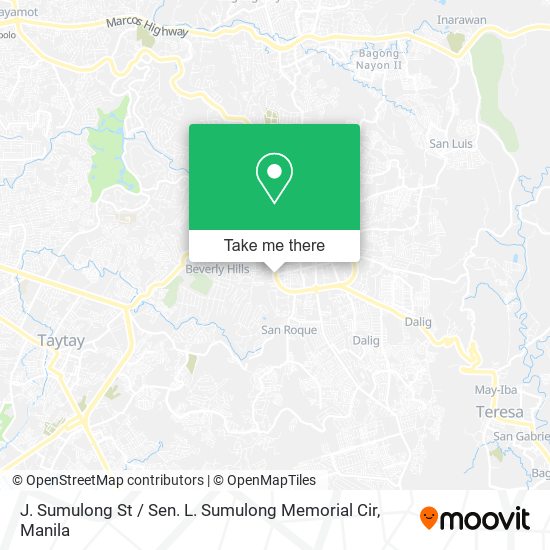 J. Sumulong St / Sen. L. Sumulong Memorial Cir map