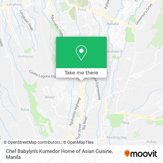 Chef Babylyn's Kumedor Home of Asian Cuisine map