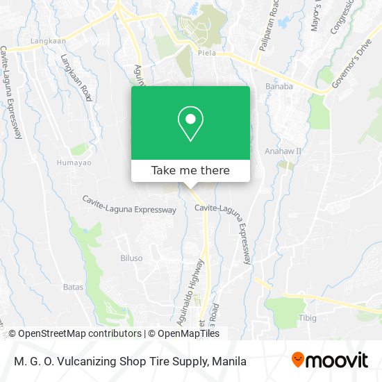 M. G. O. Vulcanizing Shop Tire Supply map
