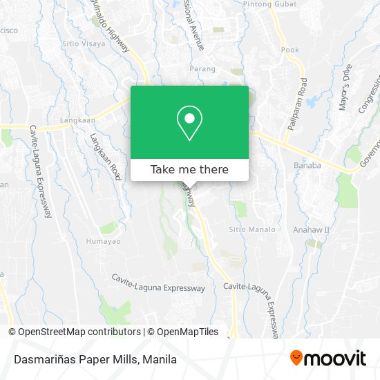 Dasmariñas Paper Mills map