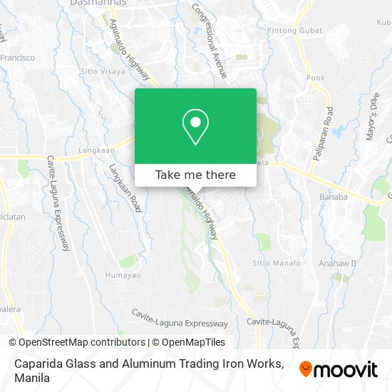 Caparida Glass and Aluminum Trading Iron Works map
