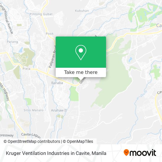 Kruger Ventilation Industries in Cavite map