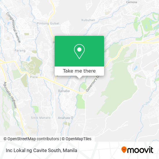 Inc Lokal ng Cavite South map