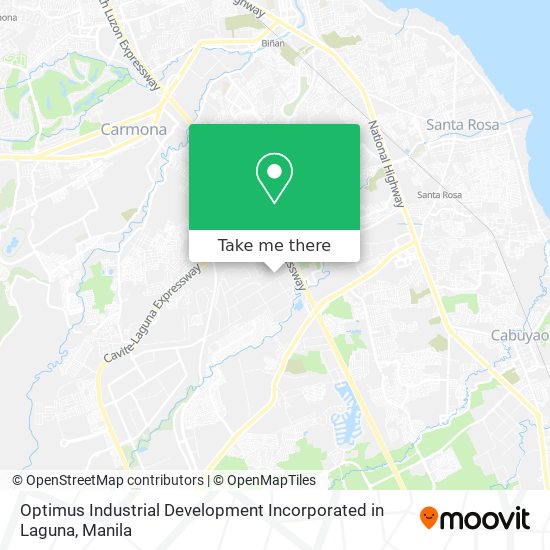 Optimus Industrial Development Incorporated in Laguna map