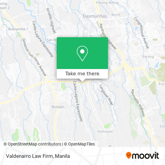 Valdenarro Law Firm map