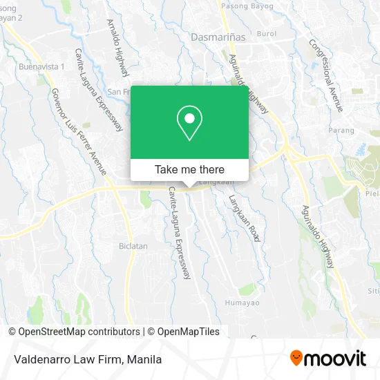 Valdenarro Law Firm map