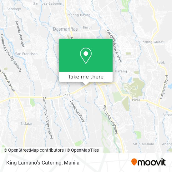 King Lamano's Catering map