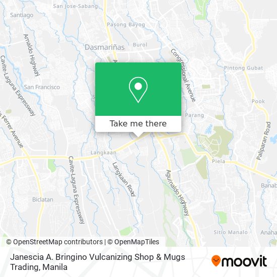 Janescia A. Bringino Vulcanizing Shop & Mugs Trading map