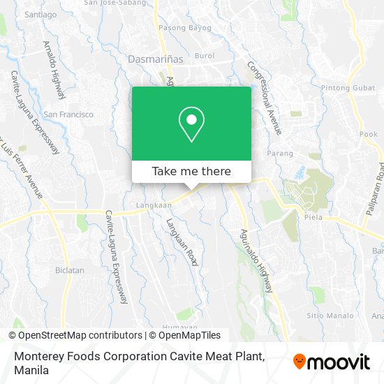 Monterey Foods Corporation Cavite Meat Plant map