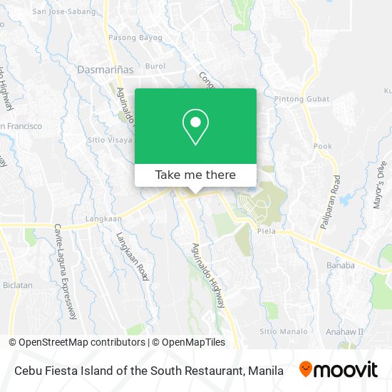 Cebu Fiesta Island of the South Restaurant map