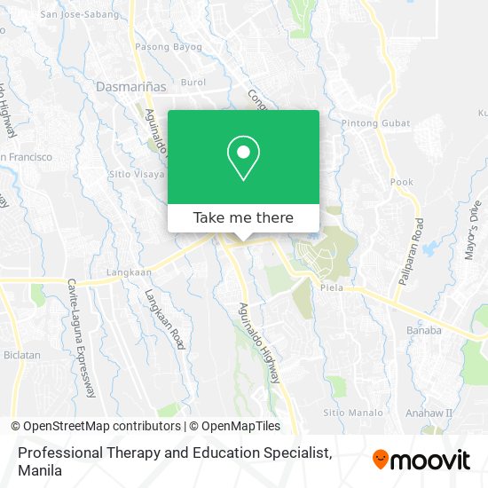 Professional Therapy and Education Specialist map