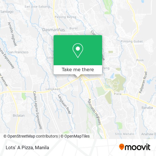 Lots' A Pizza map
