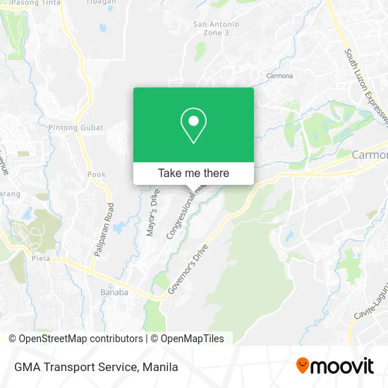 GMA Transport Service map