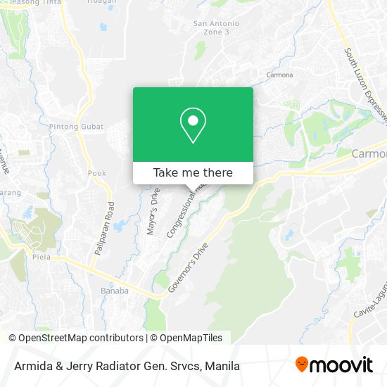 Armida & Jerry Radiator Gen. Srvcs map