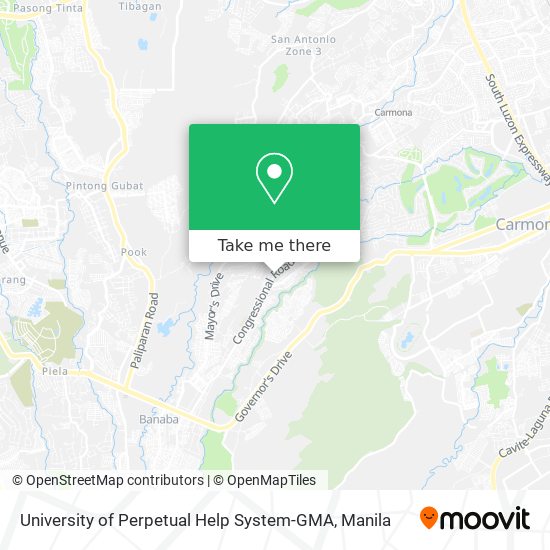 University of Perpetual Help System-GMA map