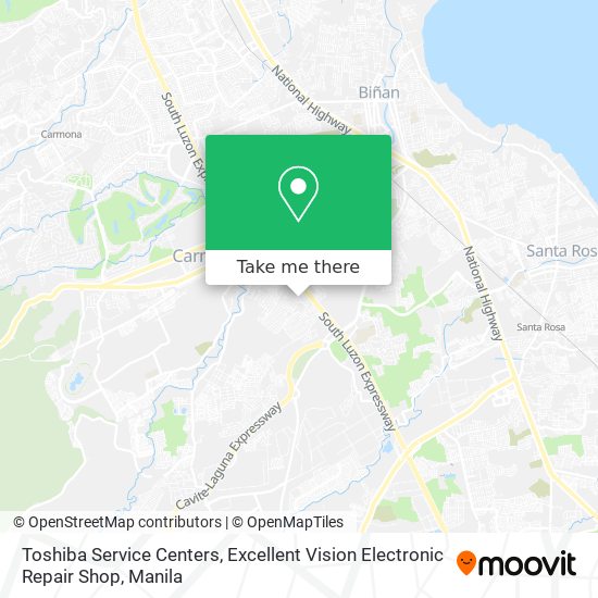 Toshiba Service Centers, Excellent Vision Electronic Repair Shop map