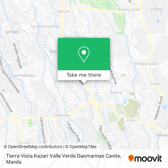 Tierra Vista Kazari Valle Verde Dasmarinas Cavite map