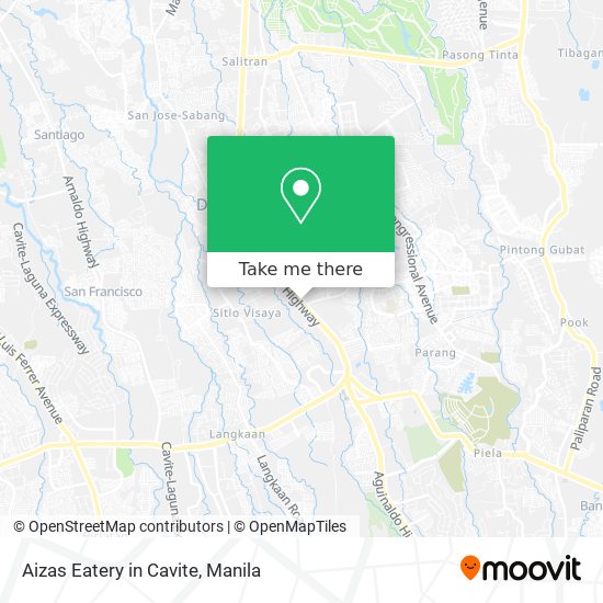 Aizas Eatery in Cavite map
