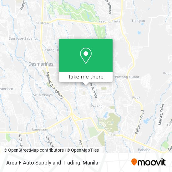 Area-F Auto Supply and Trading map