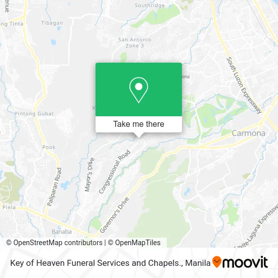 Key of Heaven Funeral Services and Chapels. map