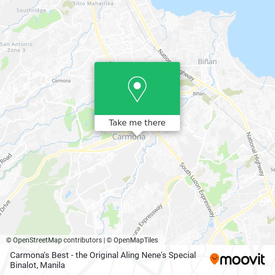 Carmona's Best - the Original Aling Nene's Special Binalot map