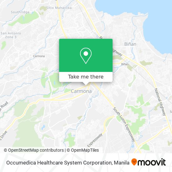 Occumedica Healthcare System Corporation map