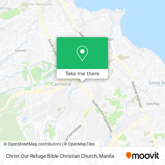 Christ Our Refuge Bible Christian Church map