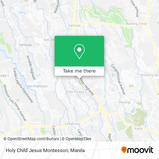 Holy Child Jesus Montessori map