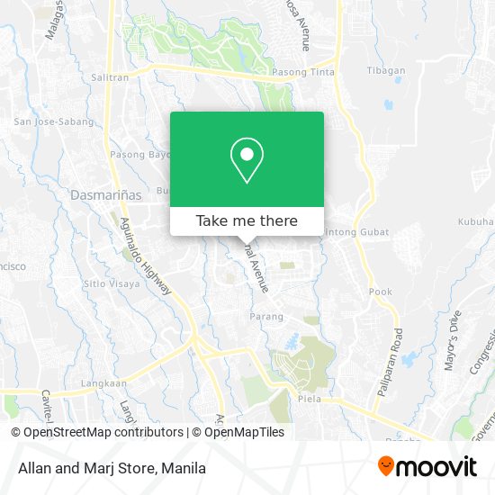 Allan and Marj Store map