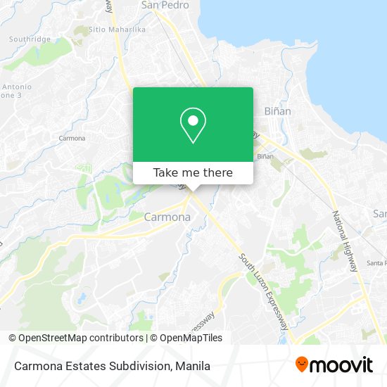 Carmona Estates Subdivision map