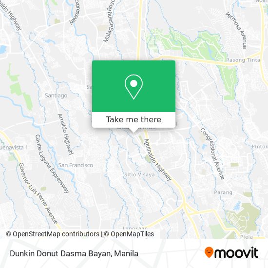 Dunkin Donut Dasma Bayan map