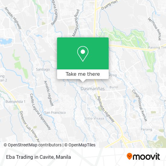 Eba Trading in Cavite map