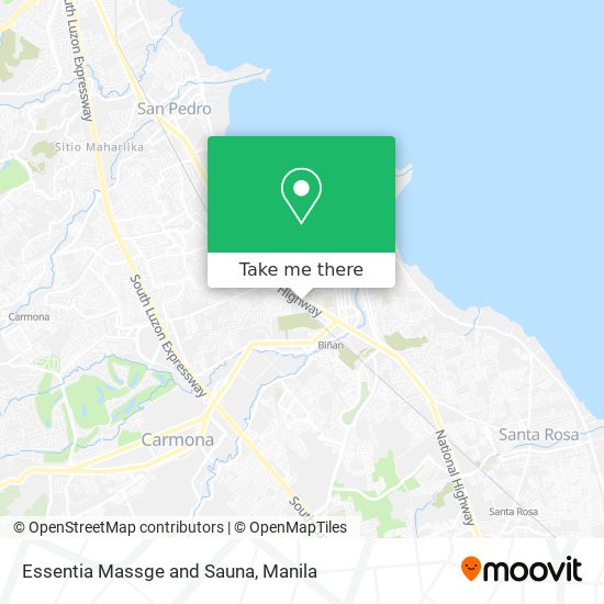 Essentia Massge and Sauna map