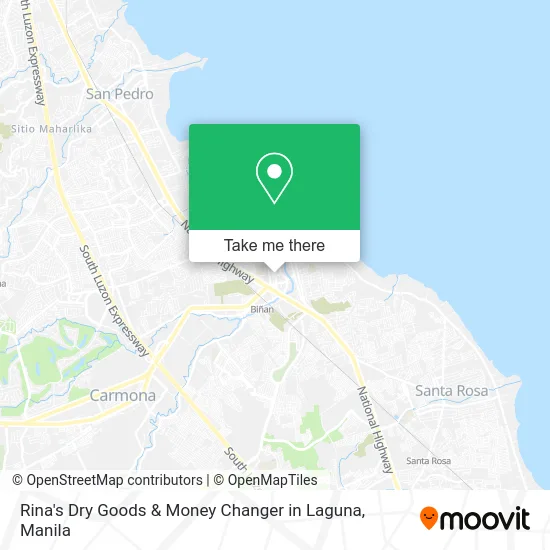 Rina's Dry Goods & Money Changer in Laguna map