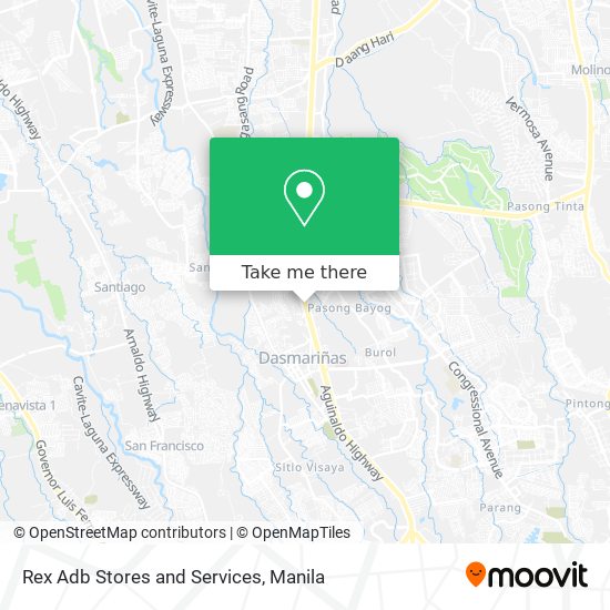 Rex Adb Stores and Services map