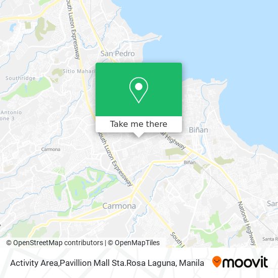 Activity Area,Pavillion Mall Sta.Rosa Laguna map