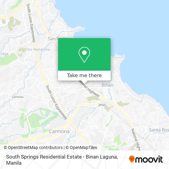 South Springs Residential Estate - Binan Laguna map