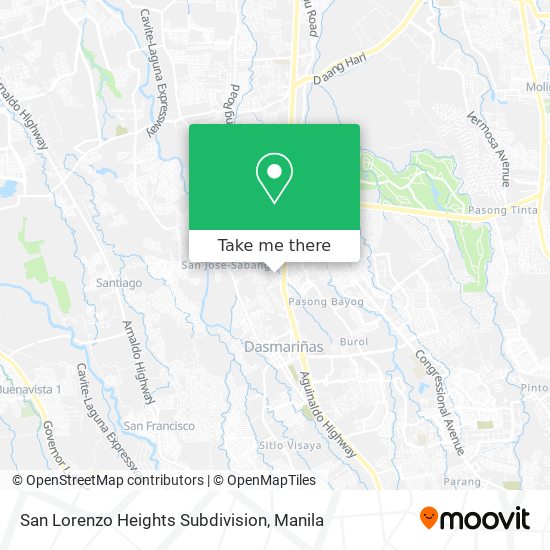 San Lorenzo Heights Subdivision map