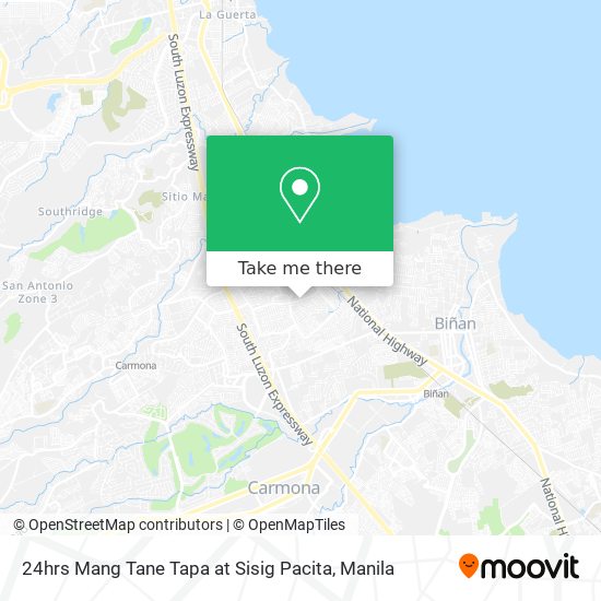 24hrs Mang Tane Tapa at Sisig Pacita map