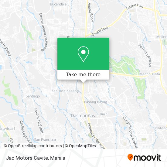 Jac Motors Cavite map