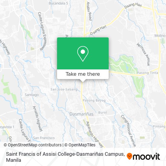 Saint Francis of Assisi College-Dasmariñas Campus map