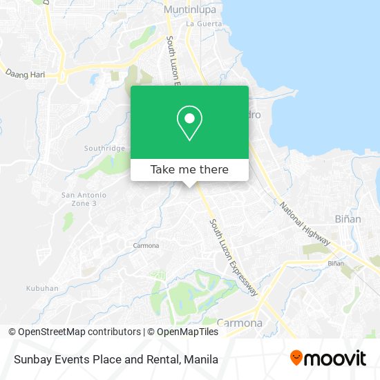 Sunbay Events Place and Rental map