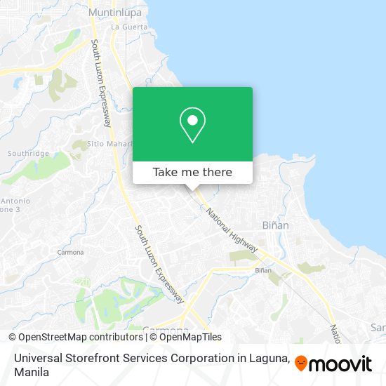 Universal Storefront Services Corporation in Laguna map